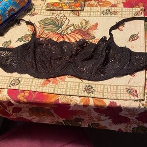 Black Lace Bra to wear with V-neck